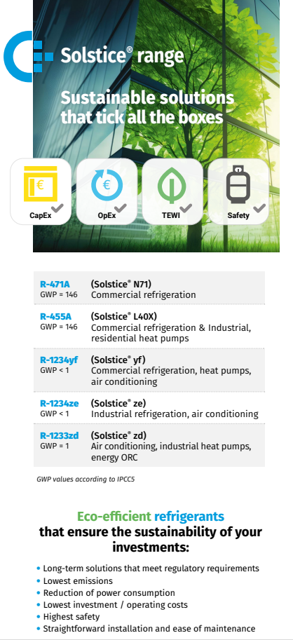 Solstice refrigerant advertisement